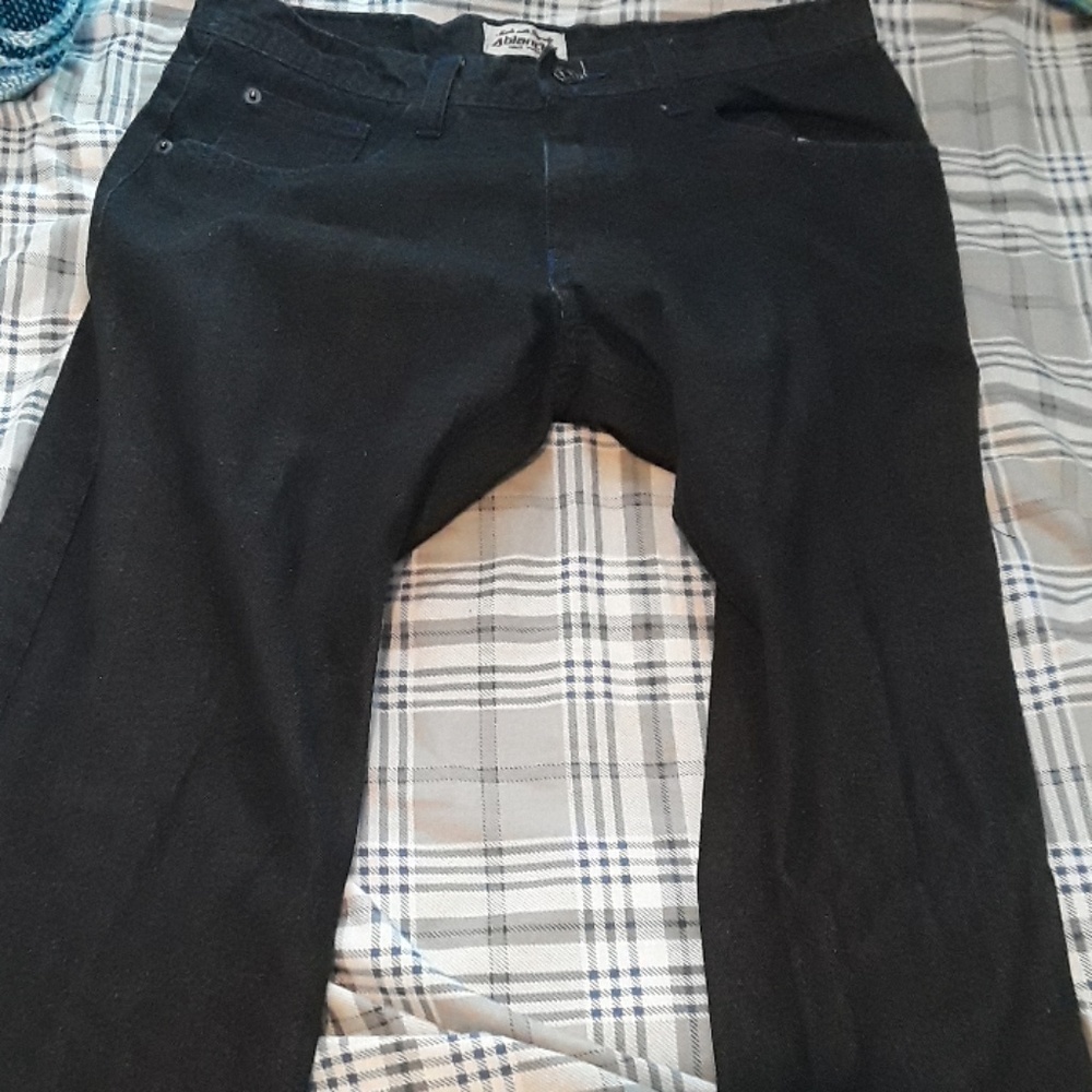 Blue embroidered jeans